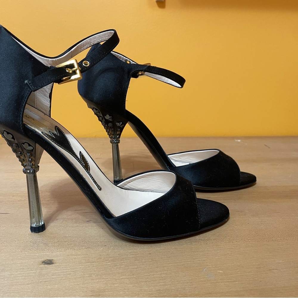 Prada Black Open-Toe Heels - Picture 4 of 14